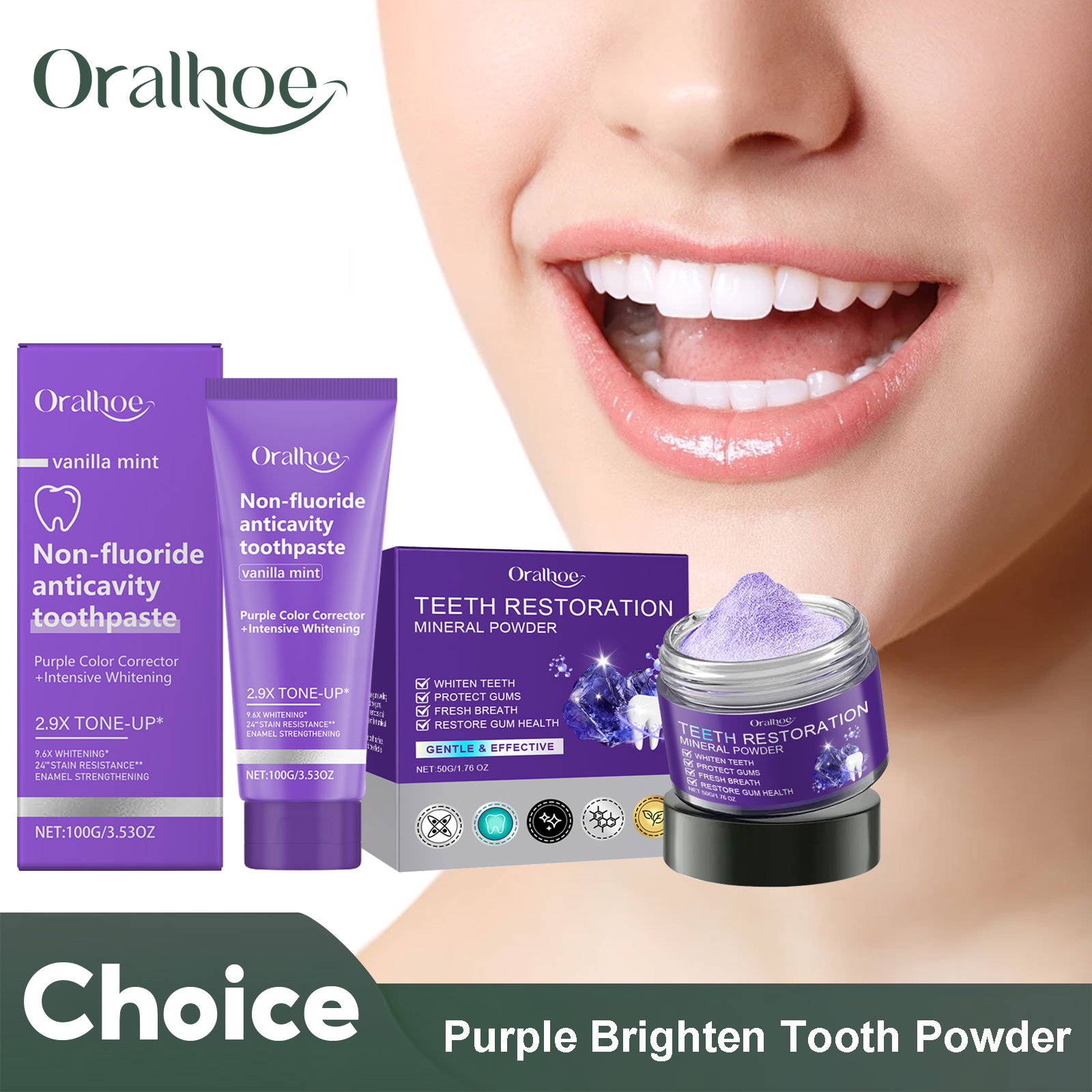 Teeth Whitening Flash - Teeth Restoration Mineral Powder Teeth Whitening