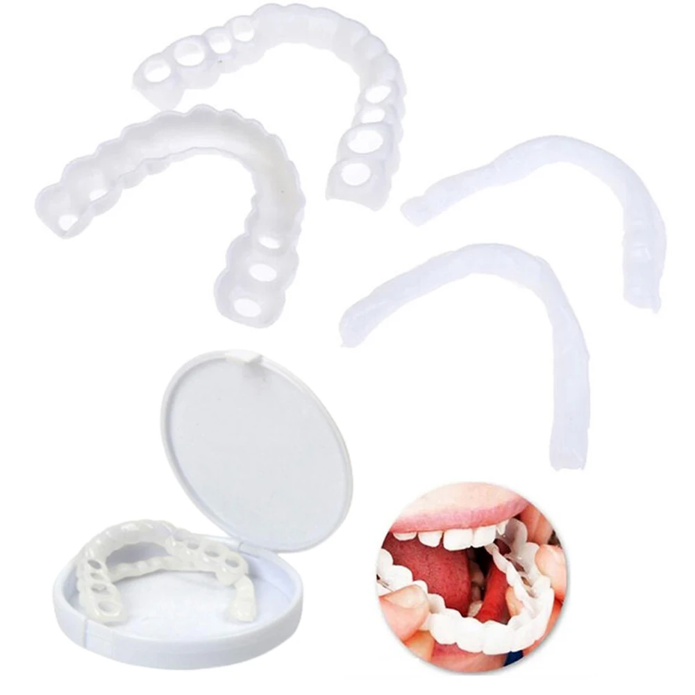 Teeth Whitening Mouth Guard - 2 Pairs Dentures Teeth Denture Care