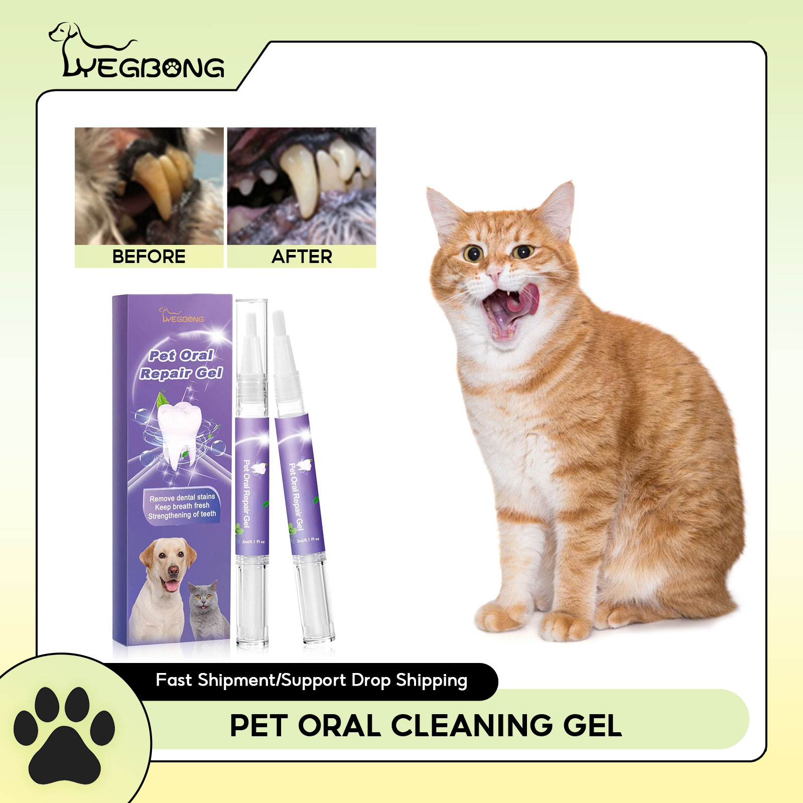 Pet Oral Repair Gel Puppy Tart - Teeth Whitening Results review and price