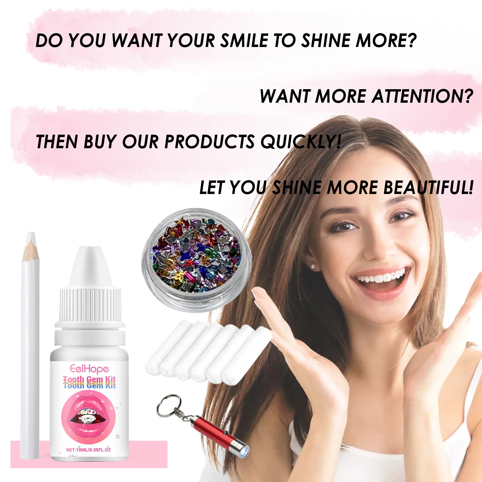 Tooth Jewelry Kit DIY Clear Pr - Teeth Whitening Kit review and price